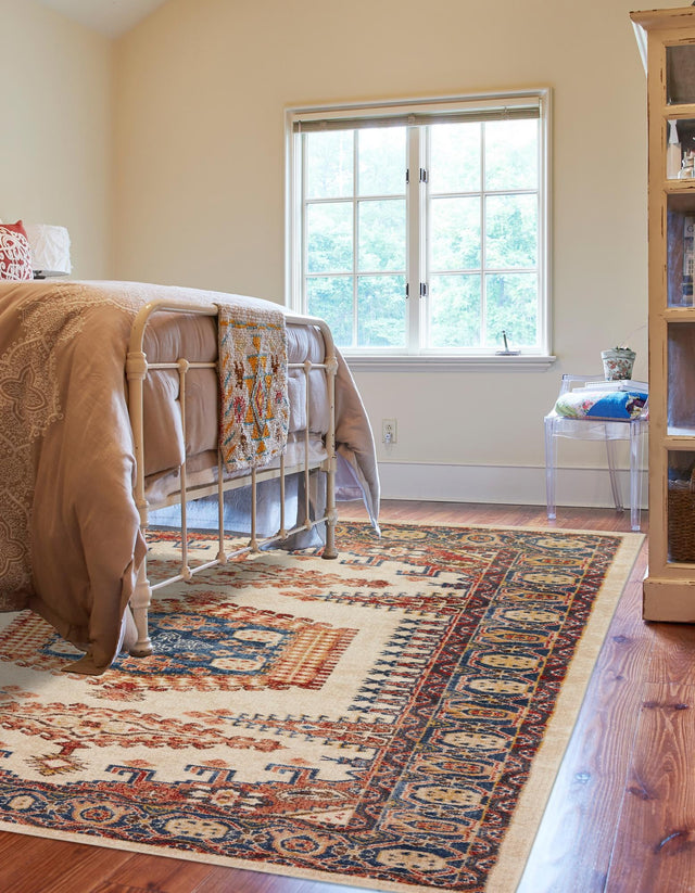 Cream 5' 1 x 8' Utopia Rectangle Area Rug Traditional Vintage Persian Inspired Vivid Color Durable Carpet for Unique Interiors for Sale at Rug Engine