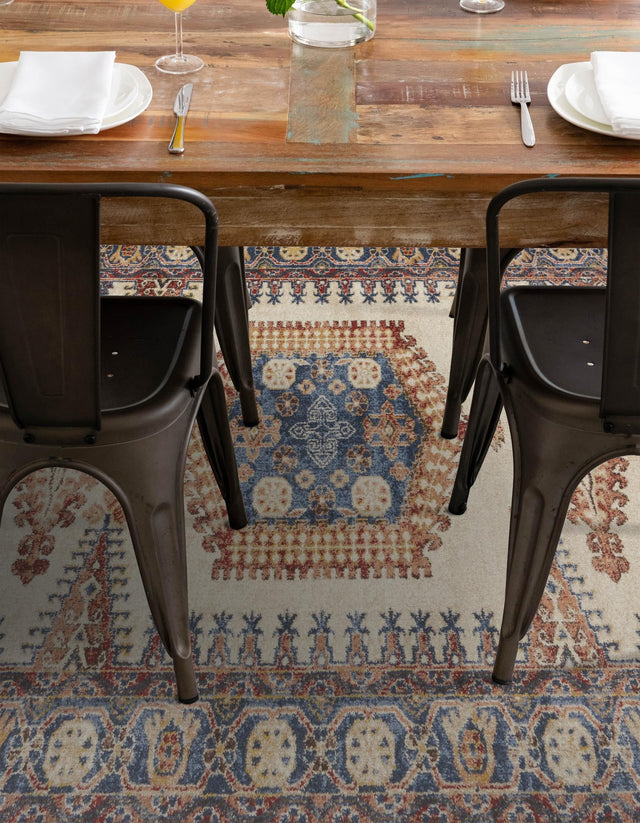 Cream 5' 1 x 8' Utopia Rectangle Area Rug Traditional Vintage Persian Inspired Vivid Color Durable Carpet for Unique Interiors for Sale at Rug Engine