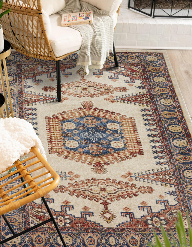Cream 5' 1 x 8' Utopia Rectangle Area Rug Traditional Vintage Persian Inspired Vivid Color Durable Carpet for Unique Interiors for Sale at Rug Engine