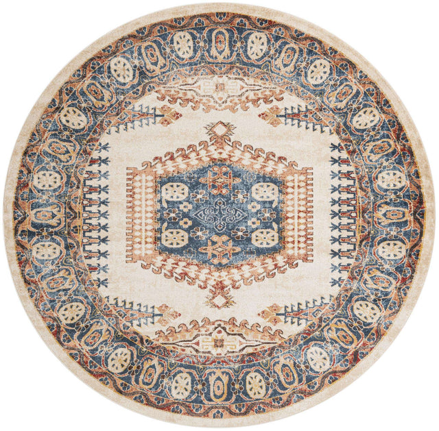 Cream 8' x 8' Utopia Round Area Rug
