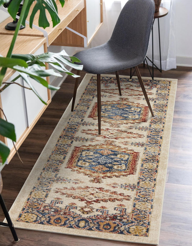 Cream 2' 7 x 10' Utopia Runner Area Rug Traditional Vintage Persian Inspired Vivid Color Durable Carpet for Unique Interiors for Sale at Rug Engine