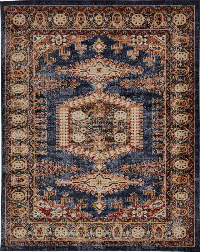 Blue 8' x 10' Utopia Rectangle Area Rug Traditional Vintage Persian Inspired Vivid Color Durable Carpet for Unique Interiors for Sale at Rug Engine