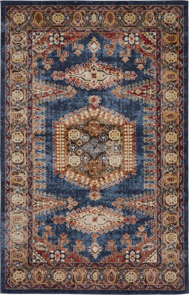 Blue 5' 1 x 8' Utopia Rectangle Area Rug Traditional Vintage Persian Inspired Vivid Color Durable Carpet for Unique Interiors for Sale at Rug Engine