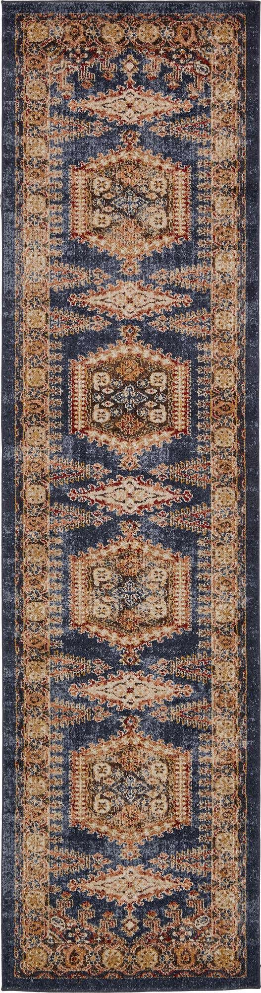 Blue 2' 7 x 10' Utopia Runner Area Rug Traditional Vintage Persian Inspired Vivid Color Durable Carpet for Unique Interiors for Sale at Rug Engine