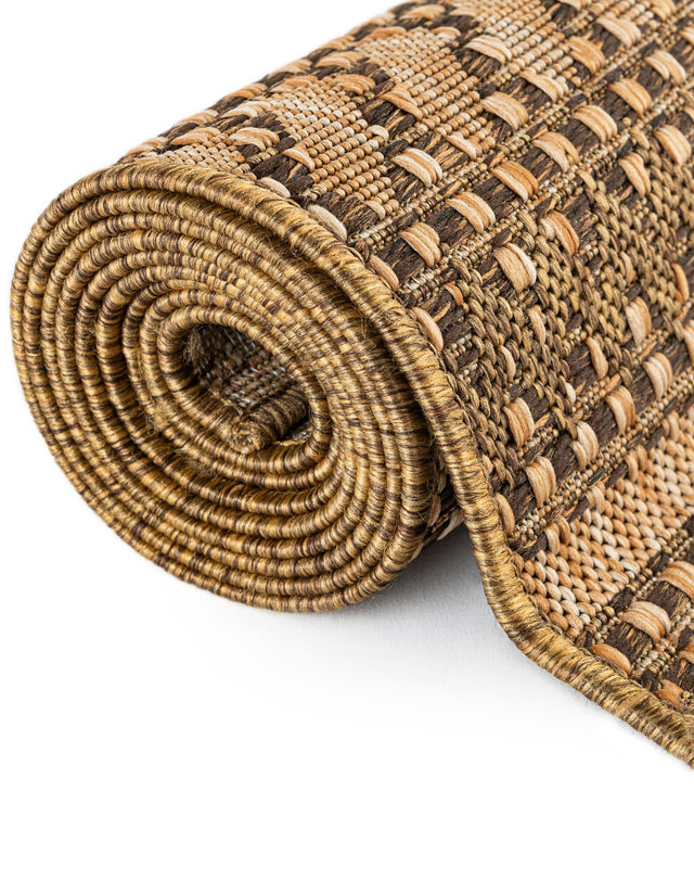 Light Brown 3' 3 x 5' 1 Outdoor Modern Rectangle Area Rug Weather Resistant for Patio, Deck, Terrace, Balcony, Porch 100% Polypropylene Modern Outside Carpet for Sale at Rug Engine