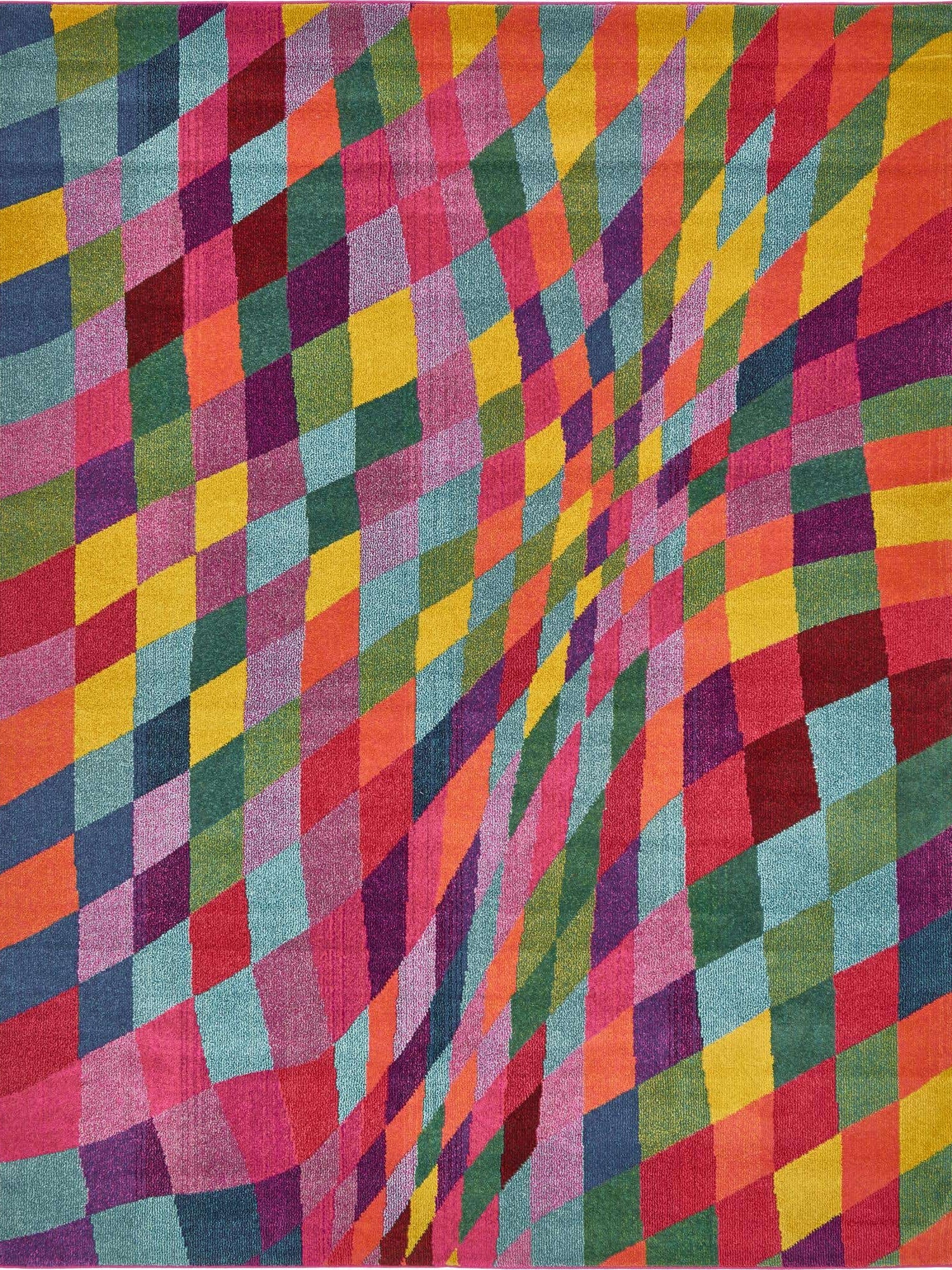 Multicolor 8' x 10' Estrella Rectangle Area Rug 100% Polypropylene Non-Shedding Stain Resistant Carpet Colorful Modern Abstract Design Easy Clean for Home Decor for Sale at Rug Engine