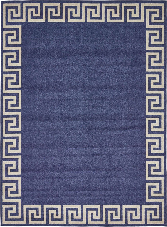 Navy Blue 10' x 13' 1 Athens Rectangle Area Rug 100% Polypropylene With Cotton Backing Easy Clean Indoor Living Dining Room Bedroom Office Carpet for Sale at Rug Engine