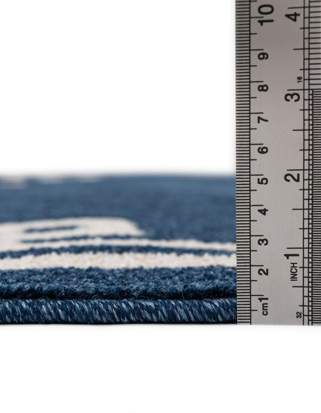 Dark Blue 7' 10 x 11' Athens Rectangle Area Rug 100% Polypropylene With Cotton Backing Easy Clean Indoor Living Dining Room Bedroom Office Carpet for Sale at Rug Engine