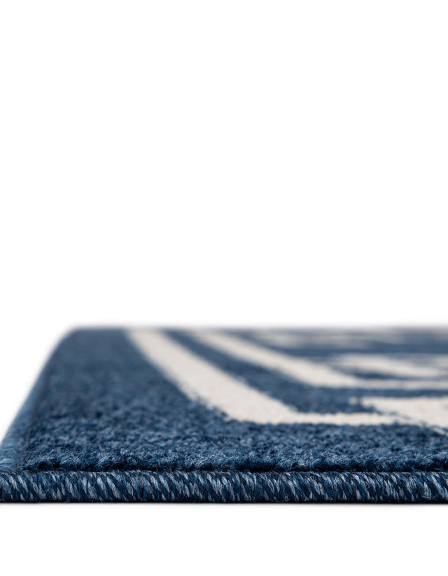 Dark Blue 6' 1 x 9' Athens Rectangle Area Rug 100% Polypropylene With Cotton Backing Easy Clean Indoor Living Dining Room Bedroom Office Carpet for Sale at Rug Engine