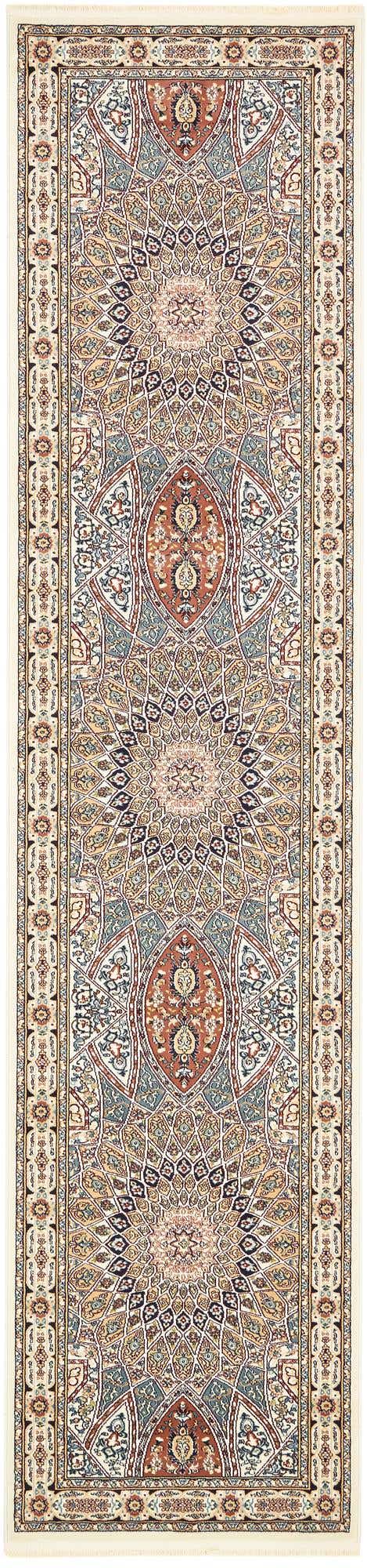 Ivory 2' 11 x 13' 1 Narenj Runner Area Rug 85% Polypropylene & 15% Polyester Traditional Classic Carpet for Living, Dining, Bedrooms, Office for Sale at Rug Engine