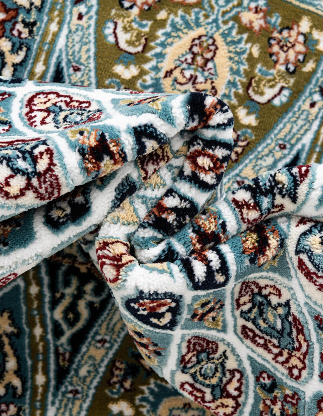 Blue 7' 1 x 10' Narenj Rectangle Area Rug 85% Polypropylene & 15% Polyester Traditional Classic Carpet for Living, Dining, Bedrooms, Office for Sale at Rug Engine