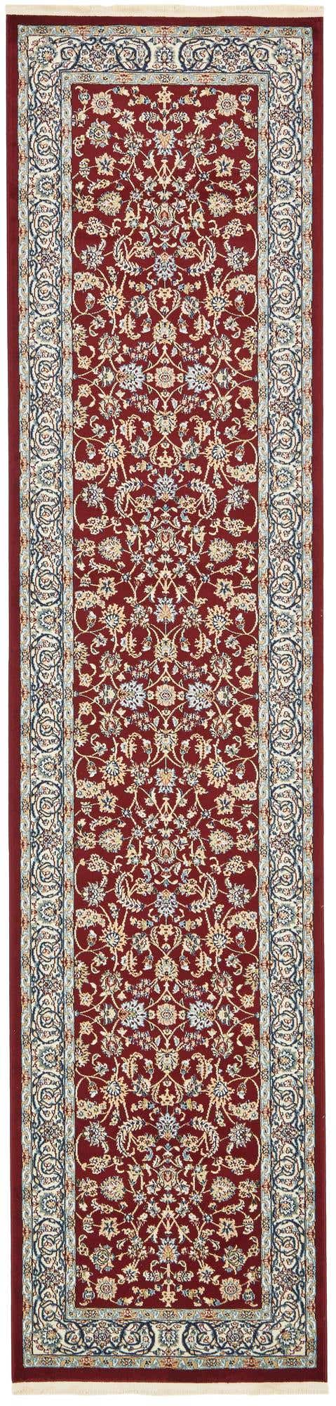 Burgundy 2' 11 x 13' 1 Narenj Runner Area Rug 85% Polypropylene & 15% Polyester Traditional Classic Carpet for Living, Dining, Bedrooms, Office for Sale at Rug Engine