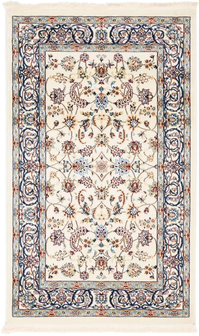 Ivory 3' 1 x 5' 3 Narenj Rectangle Area Rug 85% Polypropylene & 15% Polyester Traditional Classic Carpet for Living, Dining, Bedrooms, Office for Sale at Rug Engine