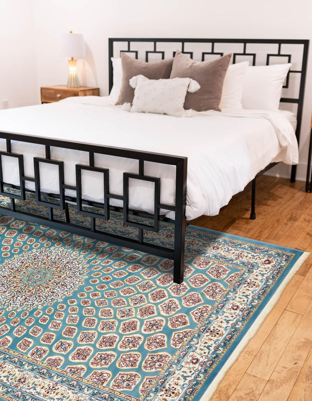 Blue 3' x 5' 1 Narenj Rectangle Area Rug 85% Polypropylene & 15% Polyester Traditional Classic Carpet for Living, Dining, Bedrooms, Office for Sale at Rug Engine