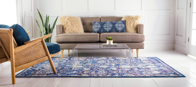 Navy Blue 10' 6 x 16' 5 Augustus Rectangle Area Rug 70% Polypropylene & 30% Polyester With Cotton Backing Easy Clean Home Decor Carpet for Sale at Rug Engine