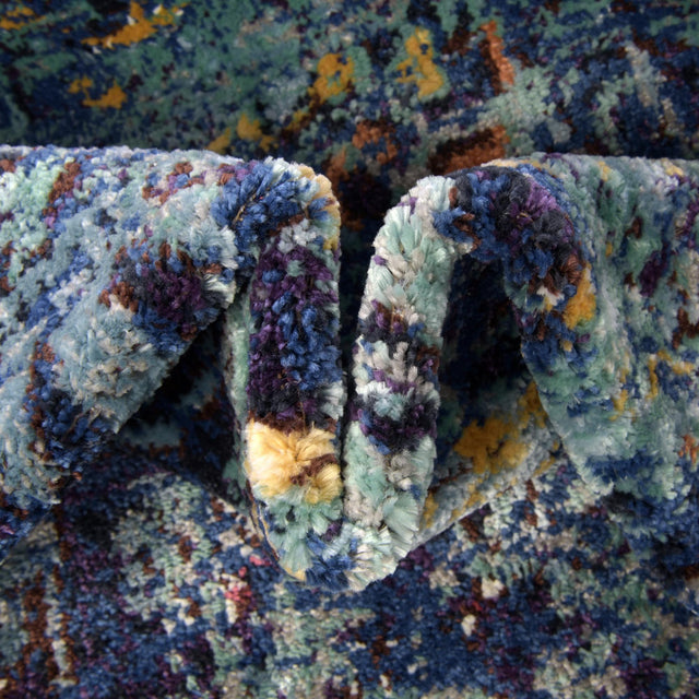 Navy Blue 2' 2 x 6' 9 Augustus Runner Area Rug 70% Polypropylene & 30% Polyester With Cotton Backing Easy Clean Home Decor Carpet for Sale at Rug Engine