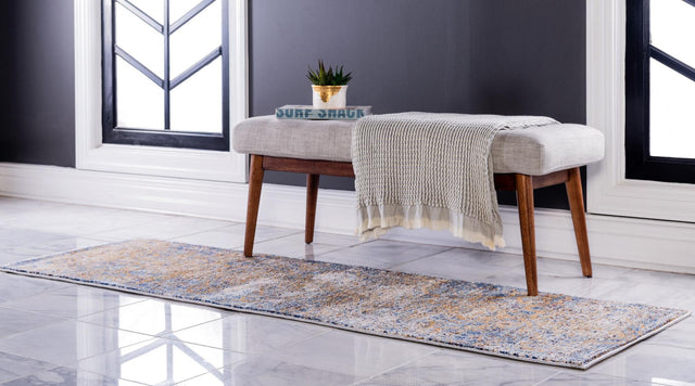 Light Blue 2' 2 x 6' 9 Augustus Runner Area Rug 70% Polypropylene & 30% Polyester With Cotton Backing Easy Clean Home Decor Carpet for Sale at Rug Engine