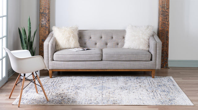 Cream 5' 1 x 8' Augustus Rectangle Area Rug 70% Polypropylene & 30% Polyester With Cotton Backing Easy Clean Home Decor Carpet for Sale at Rug Engine