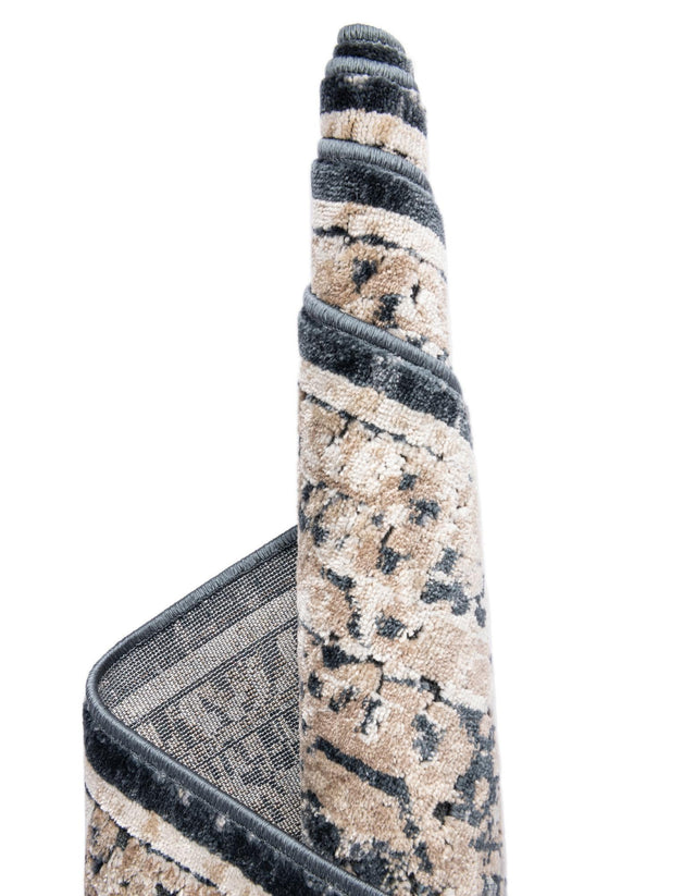 Dark Blue 2' 7 x 12' Chateau Runner Area Rug 85% Polypropylene & 15% Chenille With Cotton Backing Traditional Vintage Distressed Carpet for Classical Interior Design Decorating for Sale at Rug Engine