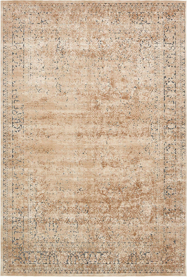 Beige 10' x 14' 5 Chateau Rectangle Area Rug 85% Polypropylene & 15% Chenille With Cotton Backing Traditional Vintage Distressed Carpet for Classical Interior Design Decorating for Sale at Rug Engine