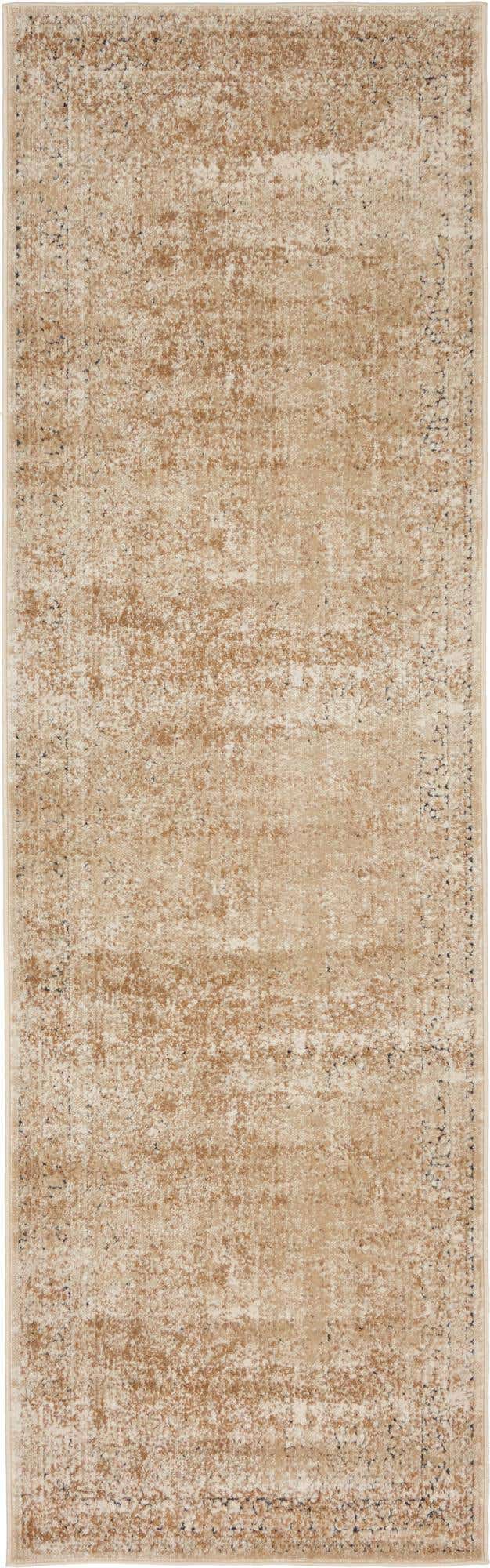 Beige 2' x 6' 9 Chateau Runner Area Rug 85% Polypropylene & 15% Chenille With Cotton Backing Traditional Vintage Distressed Carpet for Classical Interior Design Decorating for Sale at Rug Engine
