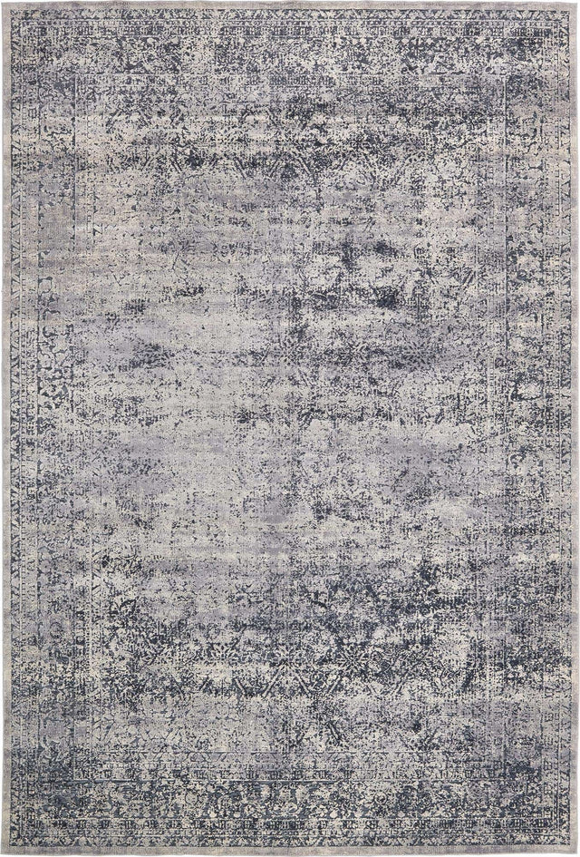Blue Gray 10' x 14' 5 Chateau Rectangle Area Rug 85% Polypropylene & 15% Chenille With Cotton Backing Traditional Vintage Distressed Carpet for Classical Interior Design Decorating for Sale at Rug Engine