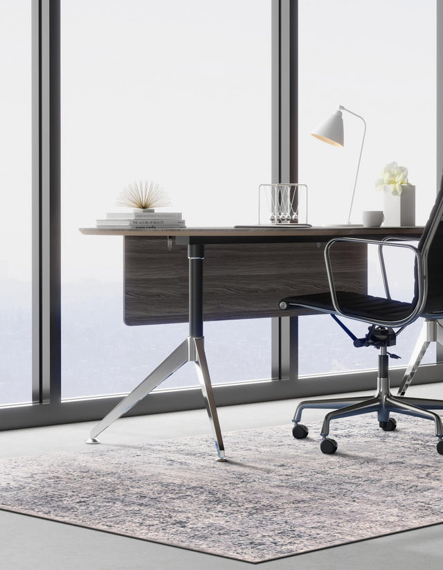 Blue Gray 10' x 14' 5 Chateau Rectangle Area Rug 85% Polypropylene & 15% Chenille With Cotton Backing Traditional Vintage Distressed Carpet for Classical Interior Design Decorating for Sale at Rug Engine