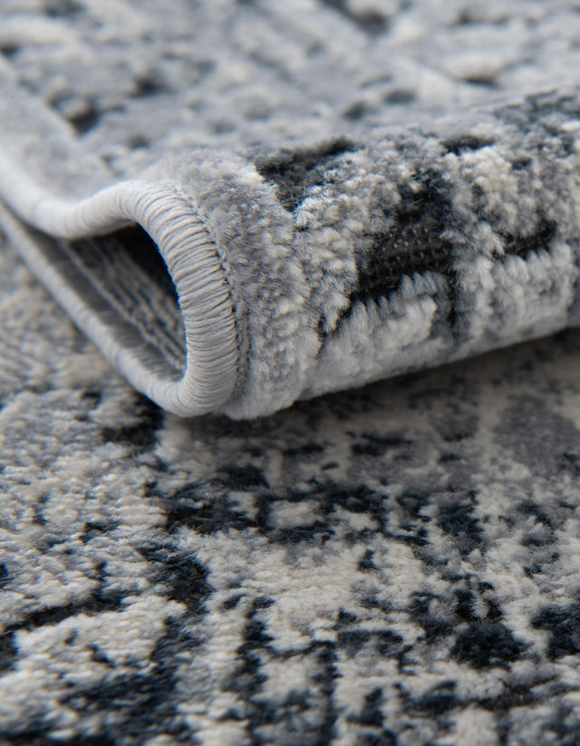 Blue Gray 7' 10 x 7' 10 Chateau Round Area Rug 85% Polypropylene & 15% Chenille With Cotton Backing Traditional Vintage Distressed Carpet for Classical Interior Design Decorating for Sale at Rug Engine