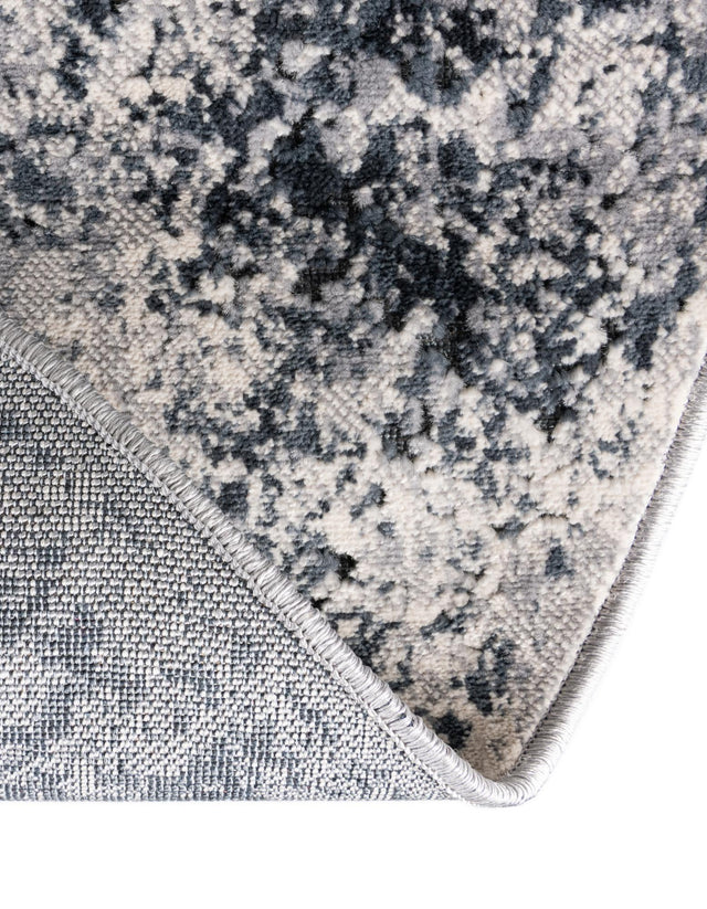 Blue Gray 4' 1 x 4' 1 Chateau Round Area Rug 85% Polypropylene & 15% Chenille With Cotton Backing Traditional Vintage Distressed Carpet for Classical Interior Design Decorating for Sale at Rug Engine