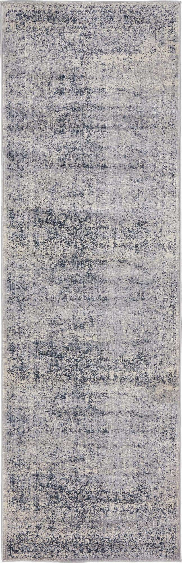 Blue Gray 2' x 6' 9 Chateau Runner Area Rug 85% Polypropylene & 15% Chenille With Cotton Backing Traditional Vintage Distressed Carpet for Classical Interior Design Decorating for Sale at Rug Engine