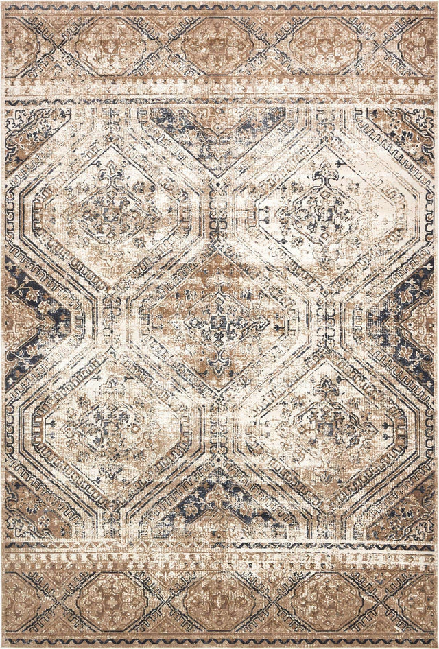 Blue Beige 10' x 14' 5 Chateau Rectangle Area Rug 85% Polypropylene & 15% Chenille With Cotton Backing Traditional Vintage Distressed Carpet for Classical Interior Design Decorating for Sale at Rug Engine