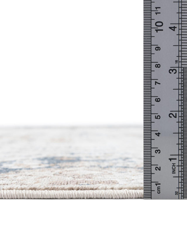 Blue Beige 5' 3 x 8' Chateau Rectangle Area Rug 85% Polypropylene & 15% Chenille With Cotton Backing Traditional Vintage Distressed Carpet for Classical Interior Design Decorating for Sale at Rug Engine