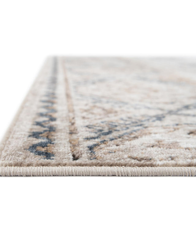 Blue Beige 6' 1 x 9' Chateau Rectangle Area Rug 85% Polypropylene & 15% Chenille With Cotton Backing Traditional Vintage Distressed Carpet for Classical Interior Design Decorating for Sale at Rug Engine