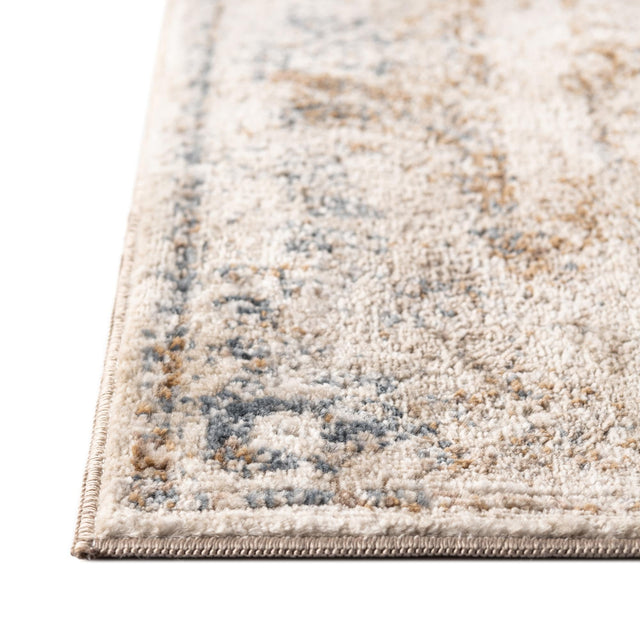 Blue Cream 5' 3 x 8' Chateau Rectangle Area Rug 85% Polypropylene & 15% Chenille With Cotton Backing Traditional Vintage Distressed Carpet for Classical Interior Design Decorating for Sale at Rug Engine
