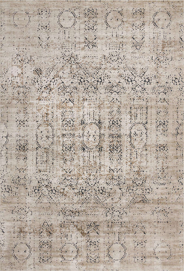Beige 10' x 14' 5 Chateau Rectangle Area Rug 85% Polypropylene & 15% Chenille With Cotton Backing Traditional Vintage Distressed Carpet for Classical Interior Design Decorating for Sale at Rug Engine
