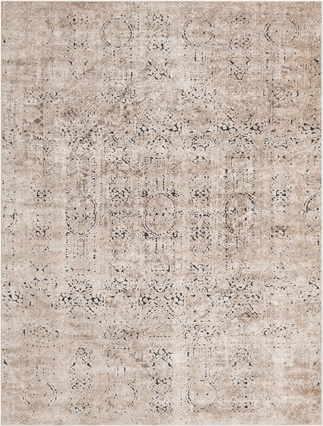 Beige 7' 10 x 10' Chateau Rectangle Area Rug 85% Polypropylene & 15% Chenille With Cotton Backing Traditional Vintage Distressed Carpet for Classical Interior Design Decorating for Sale at Rug Engine