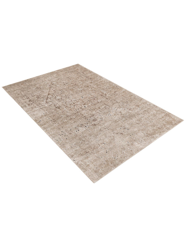 Beige 4' 1 x 6' 1 Chateau Rectangle Area Rug 85% Polypropylene & 15% Chenille With Cotton Backing Traditional Vintage Distressed Carpet for Classical Interior Design Decorating for Sale at Rug Engine