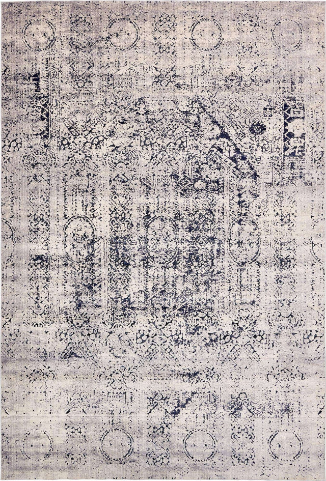 Gray 10' x 14' 5 Chateau Rectangle Area Rug 85% Polypropylene & 15% Chenille With Cotton Backing Traditional Vintage Distressed Carpet for Classical Interior Design Decorating for Sale at Rug Engine