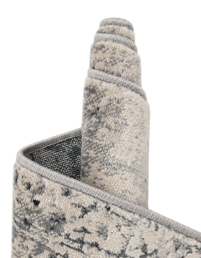 Gray 6' 1 x 9' Chateau Rectangle Area Rug 85% Polypropylene & 15% Chenille With Cotton Backing Traditional Vintage Distressed Carpet for Classical Interior Design Decorating for Sale at Rug Engine