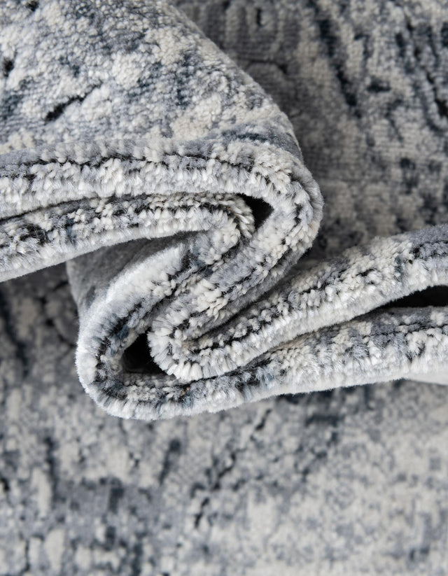 Dark Blue 7' 10 x 7' 10 Chateau Round Area Rug 85% Polypropylene & 15% Chenille With Cotton Backing Traditional Vintage Distressed Carpet for Classical Interior Design Decorating for Sale at Rug Engine