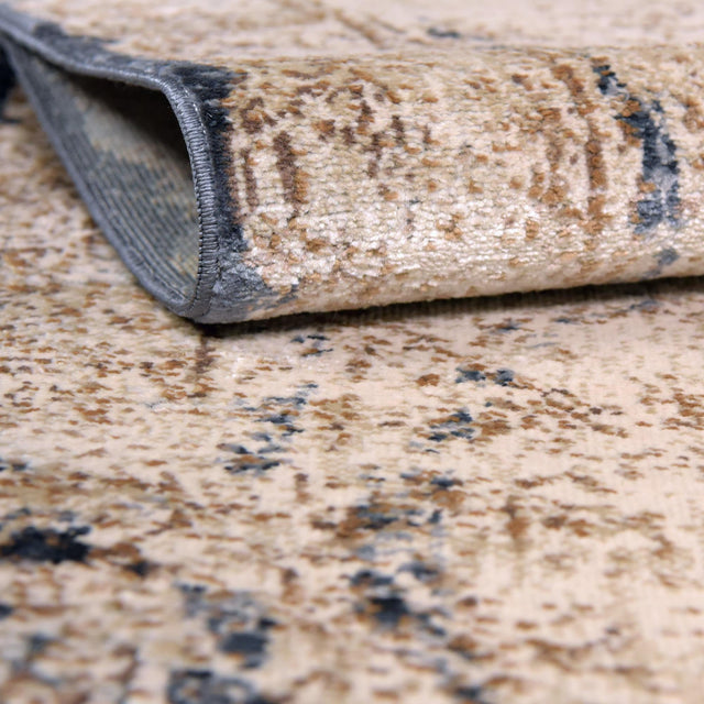 Cream 6' 1 x 9' Chateau Rectangle Area Rug 85% Polypropylene & 15% Chenille With Cotton Backing Traditional Vintage Distressed Carpet for Classical Interior Design Decorating for Sale at Rug Engine