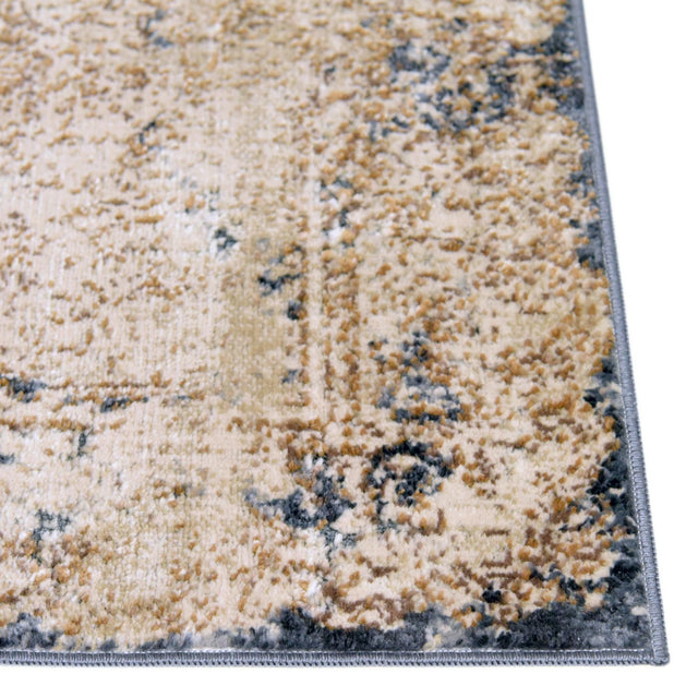 Cream 6' 1 x 9' Chateau Rectangle Area Rug 85% Polypropylene & 15% Chenille With Cotton Backing Traditional Vintage Distressed Carpet for Classical Interior Design Decorating for Sale at Rug Engine