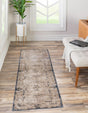 Cream 2' x 6' 9 Chateau Runner Area Rug 85% Polypropylene & 15% Chenille With Cotton Backing Traditional Vintage Distressed Carpet for Classical Interior Design Decorating for Sale at Rug Engine
