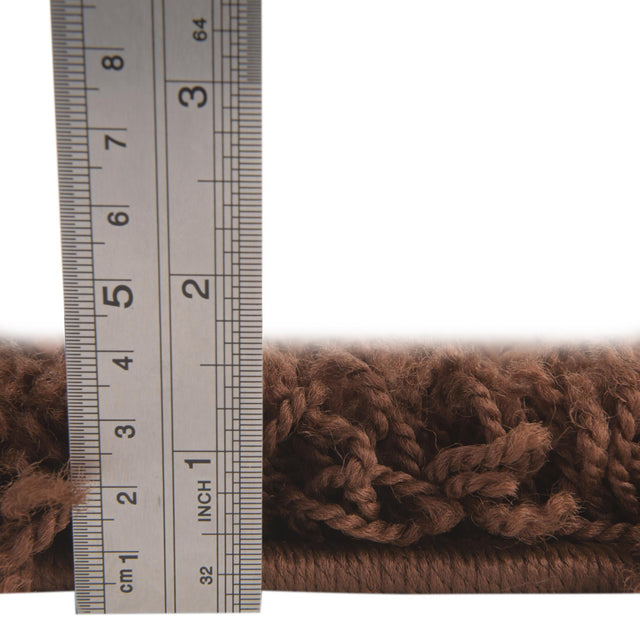 Chocolate Brown 4' 1 x 4' 1 Solid Shag Round Area Rug Thick Soft Touch Fluffy & Plush Shaggy Pile