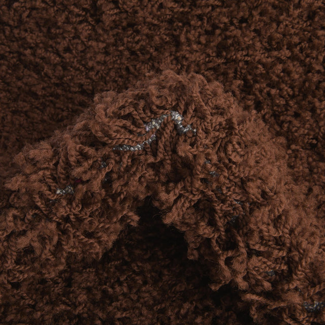 Chocolate Brown 4' 1 x 4' 1 Solid Shag Round Area Rug Thick Soft Touch Fluffy & Plush Shaggy Pile