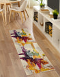 Beige 2' 7 x 10' Estrella Runner Area Rug 100% Polypropylene Non-Shedding Stain Resistant Carpet Colorful Modern Abstract Design Easy Clean for Home Decor for Sale at Rug Engine