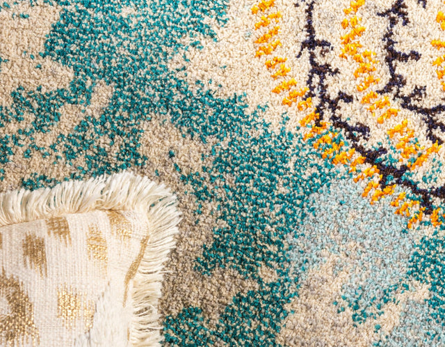 Beige 2' 2 x 6' 9 Estrella Runner Area Rug 100% Polypropylene Non-Shedding Stain Resistant Carpet Colorful Modern Abstract Design Easy Clean for Home Decor for Sale at Rug Engine