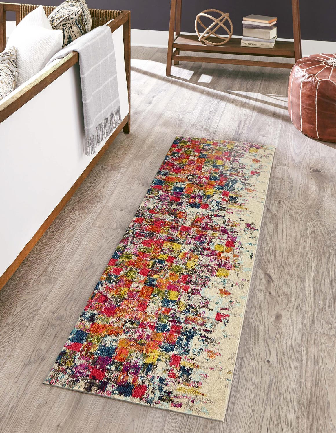 Multicolor 2' 2 x 6' 9 Estrella Runner Area Rug 100% Polypropylene Non-Shedding Stain Resistant Carpet Colorful Modern Abstract Design Easy Clean for Home Decor for Sale at Rug Engine