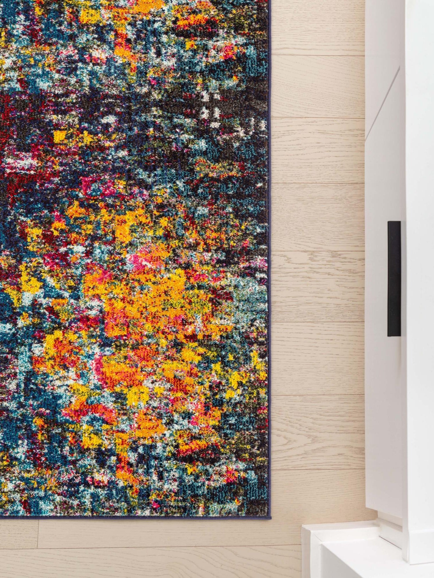 Multicolor 2' 2 x 6' 9 Estrella Runner Area Rug 100% Polypropylene Non-Shedding Stain Resistant Carpet Colorful Modern Abstract Design Easy Clean for Home Decor for Sale at Rug Engine