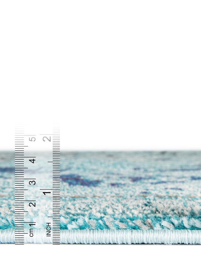 Light Blue 2' 7 x 10' Medici Runner Area Rug 100% Polypropylene Traditional Vintage Classic Carpet for Home Interior Design Decor for Sale at Rug Engine